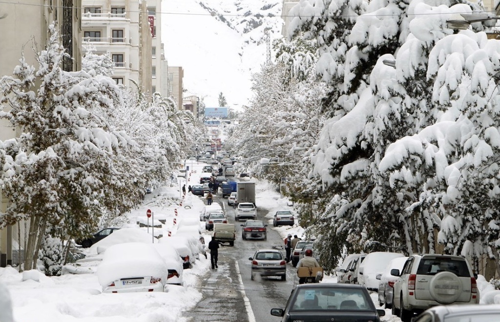 First snow in Tehran