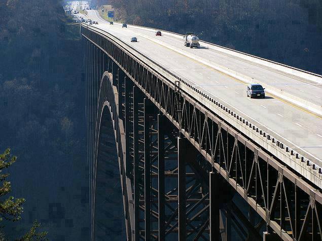 Highway on a bridge