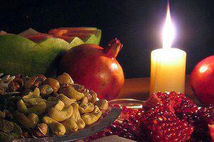 Fruit, nutts and a candle